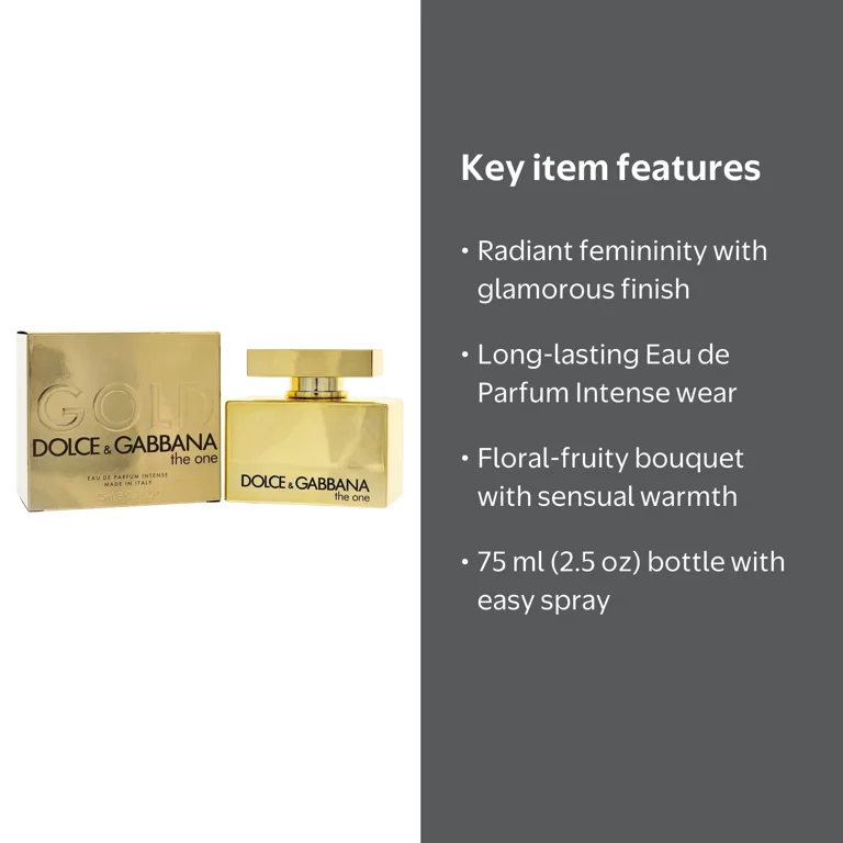 Dolce and Gabbana Ladies The One Gold Intense EDP Spray 2.5 oz