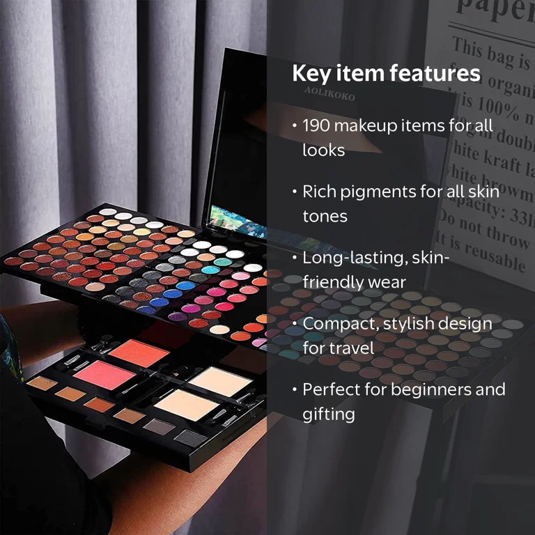 Miss Rose 190 Colors Makeup Kit, All in One Set for Women and