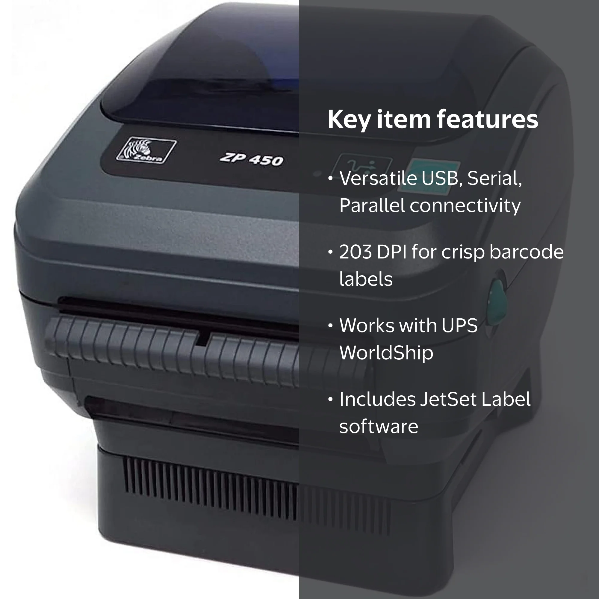 Zebra ZP450 (ZP 450) Label Thermal Bar Code Printer | USB, Serial