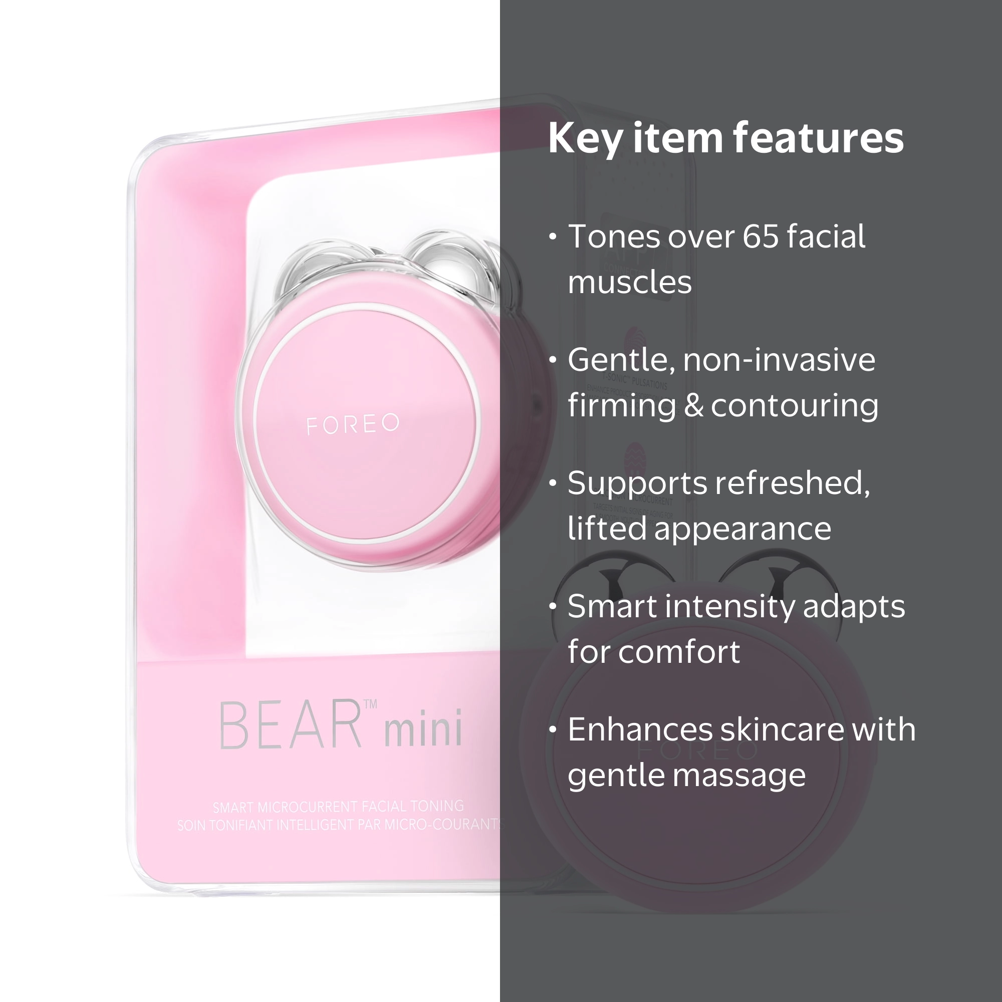 FOREO, BEAR Mini Facial Device, Pearl Pink, Compact Microcurrent