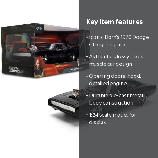 Fast & Furious 7 - 1:24 Dom's Dodge Charger Die-Cast Car - Walmart.com Fast & Furious 7 - 1:24 Dom's Dodge Charger Die-Cast Car - Walmart.com
