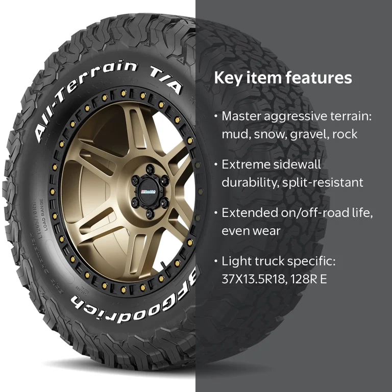 BFGoodrich All-Terrain T/A KO2 Tire, LT37X13.50R18, Light Truck