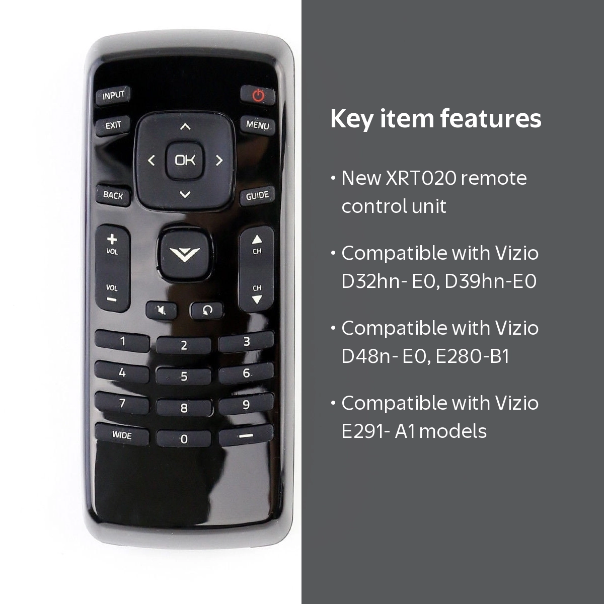 XRT020 Remote Control - Compatible with Vizio TV Models D32hn-E0