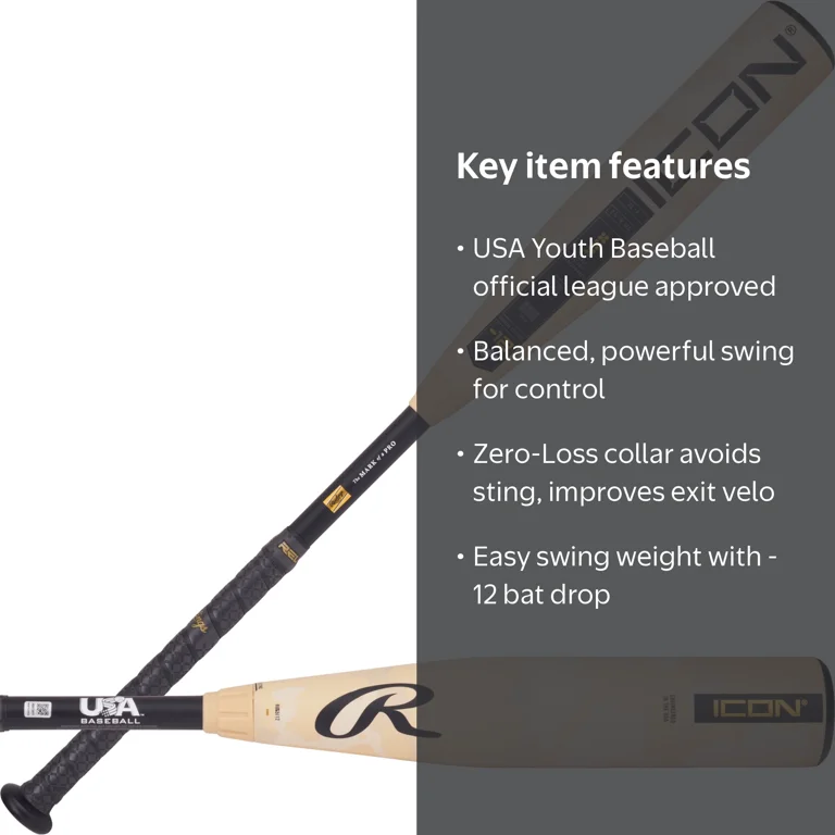 2025 Rawlings Icon USA Youth Baseball Bat - Walmart.com