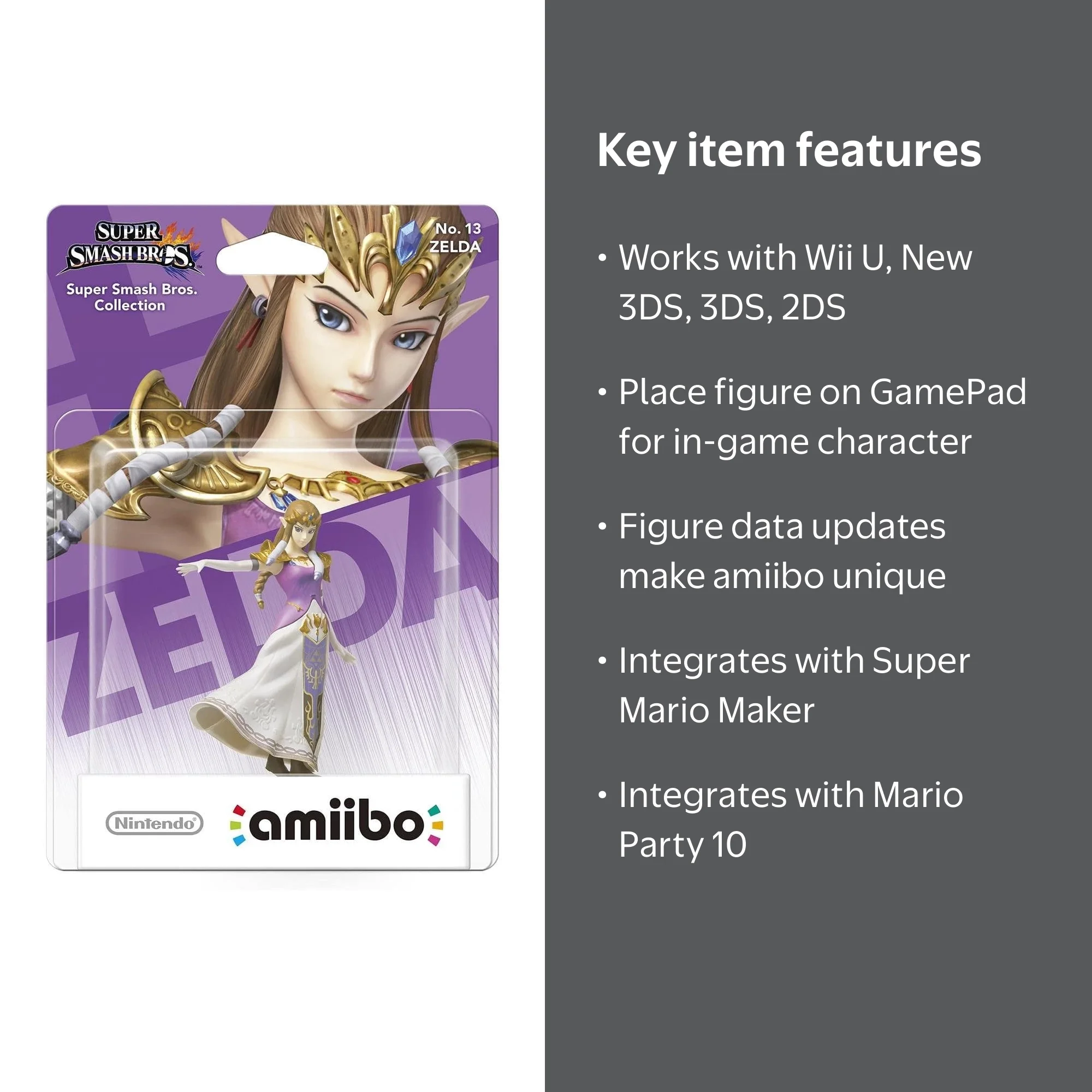 Nintendo, Zelda amiibo, Super Smash Bros Series, Purple - Walmart.com