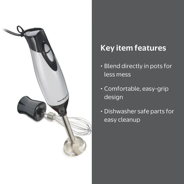 Hamilton Beach ハミルトン　　　　　　　　　ビーチ　ブレンダー Hamilton Beach 2-Speed Hand Blender with Whisk Attachment, New