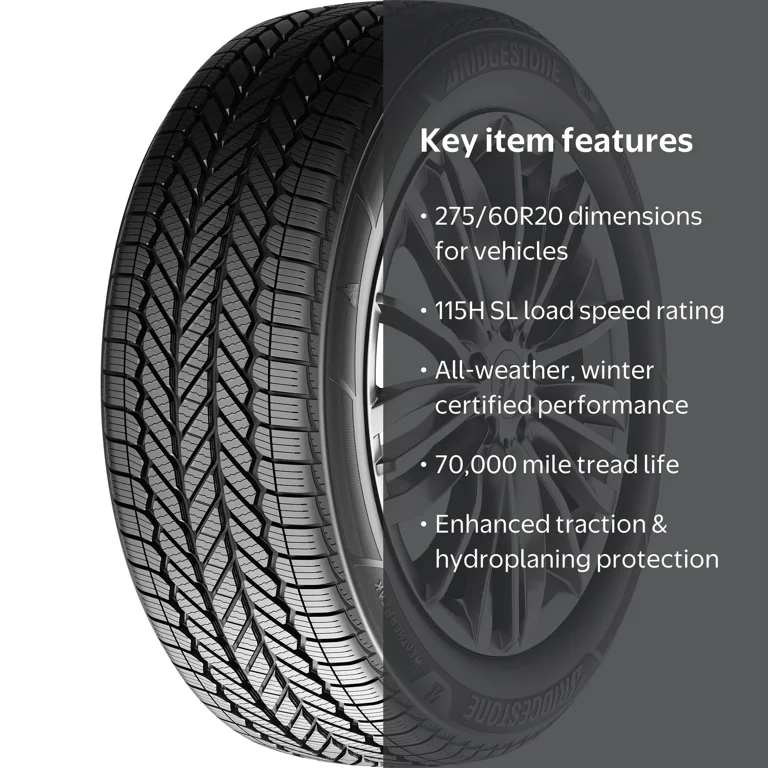 Bridgestone, Passenger Tire, All Weather, 275/60R20, 115H