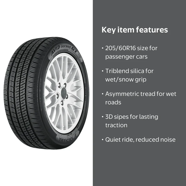 Yokohama Avid Ascend GT All Season Passenger Tire 205/60R16 92H