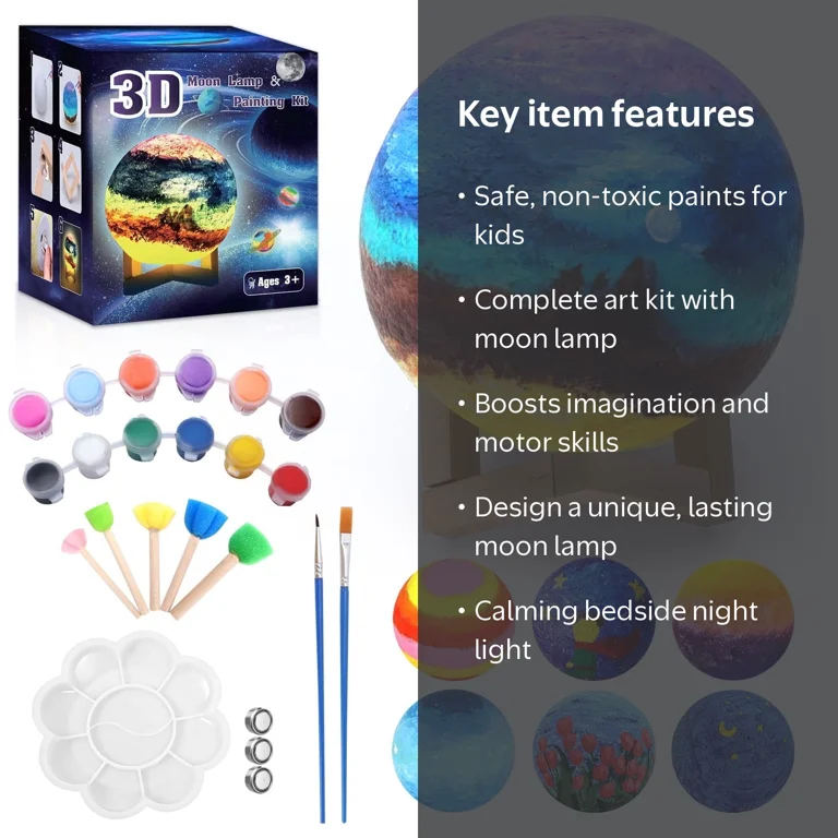 Dikence, Girls Toys, Moon Light Painting Craft Kit - Walmart.com