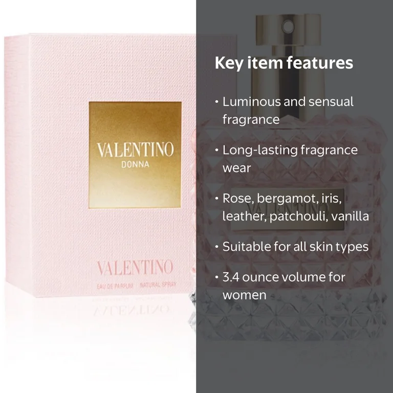 Valentino, Perfume for Women, 3.4 Oz, Donna Eau de Parfum