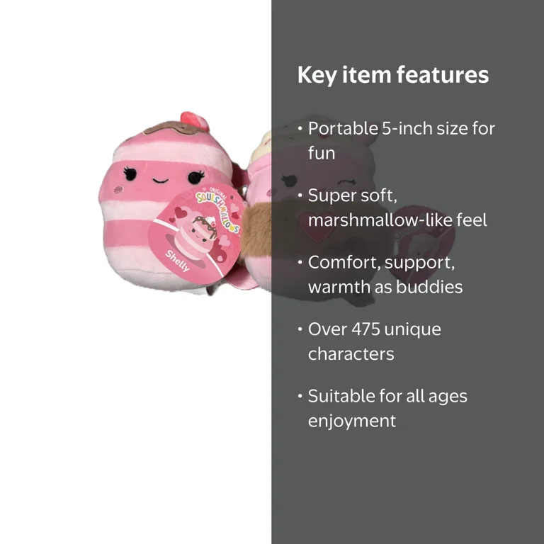 Squishmallows Original 5 Inch Shelly and Jenny - Strawberry