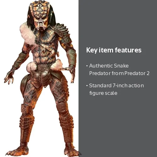 NECA, Predator, Snake Predator, 7-inch Action Figure - Walmart.com