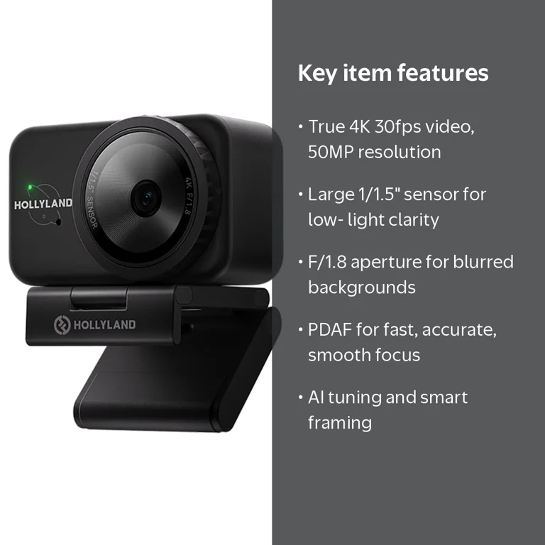 Hollyland Lyra 4K UHD Webcam: Computer Accessories - Walmart.com