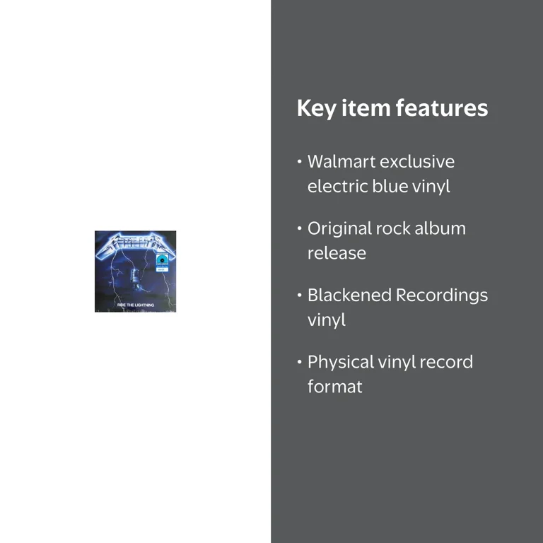 Walmart Exclusive: Metallica - Ride The Lightning, Electric Blue