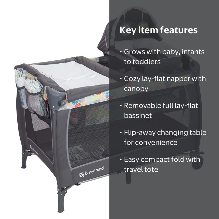 Baby Trend Lil Snooze Deluxe II Nursery Center Playard with