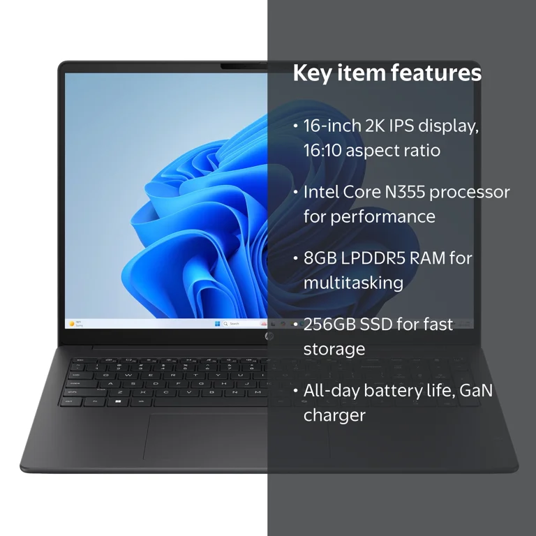 HP OmniBook 3 16 inch 2K IPS Windows Laptop Intel Core 3 N355 8GB