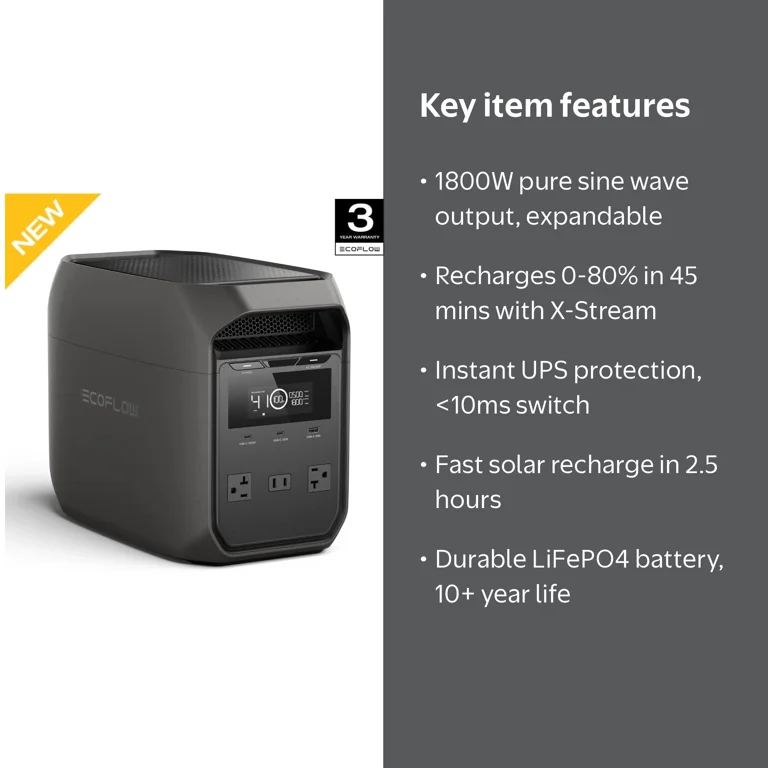 EF EcoFlow Portable Power Station DELTA 2 Lite 950Wh LiFePO4 (LFP