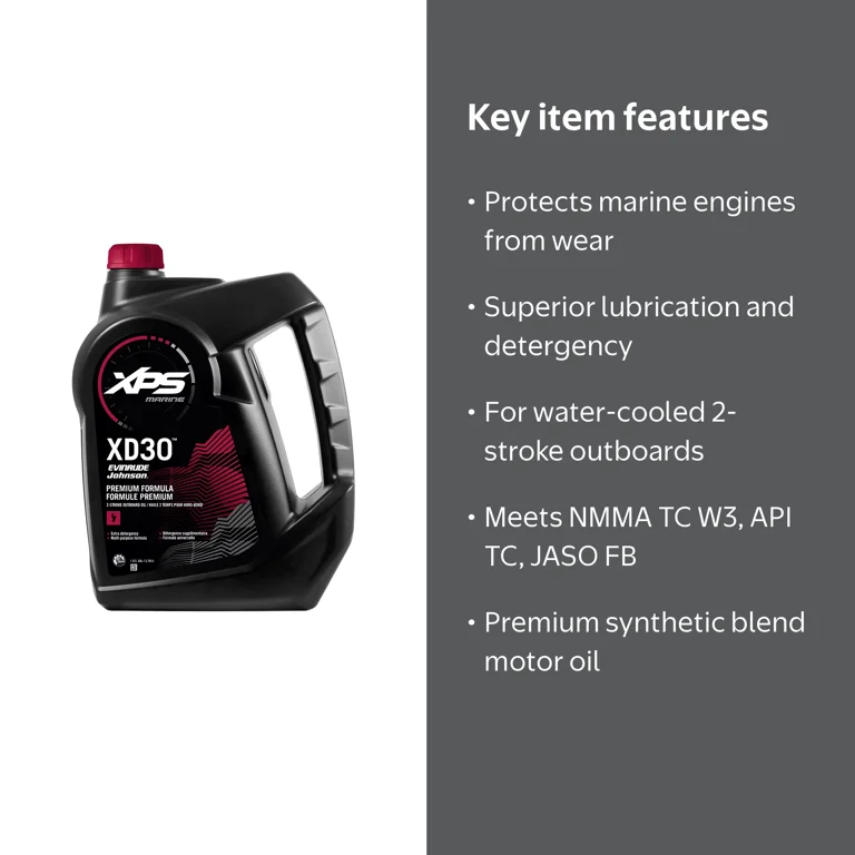 XPS Marine XD30 Evinrude Johnson Premium Synthetic Blend Motor Oil