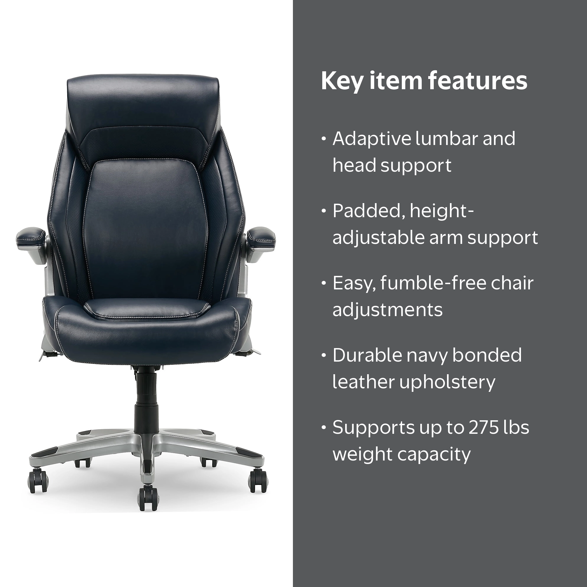 La-Z-Boy Meyer Ergonomic Bonded Leather Swivel Executive Chair