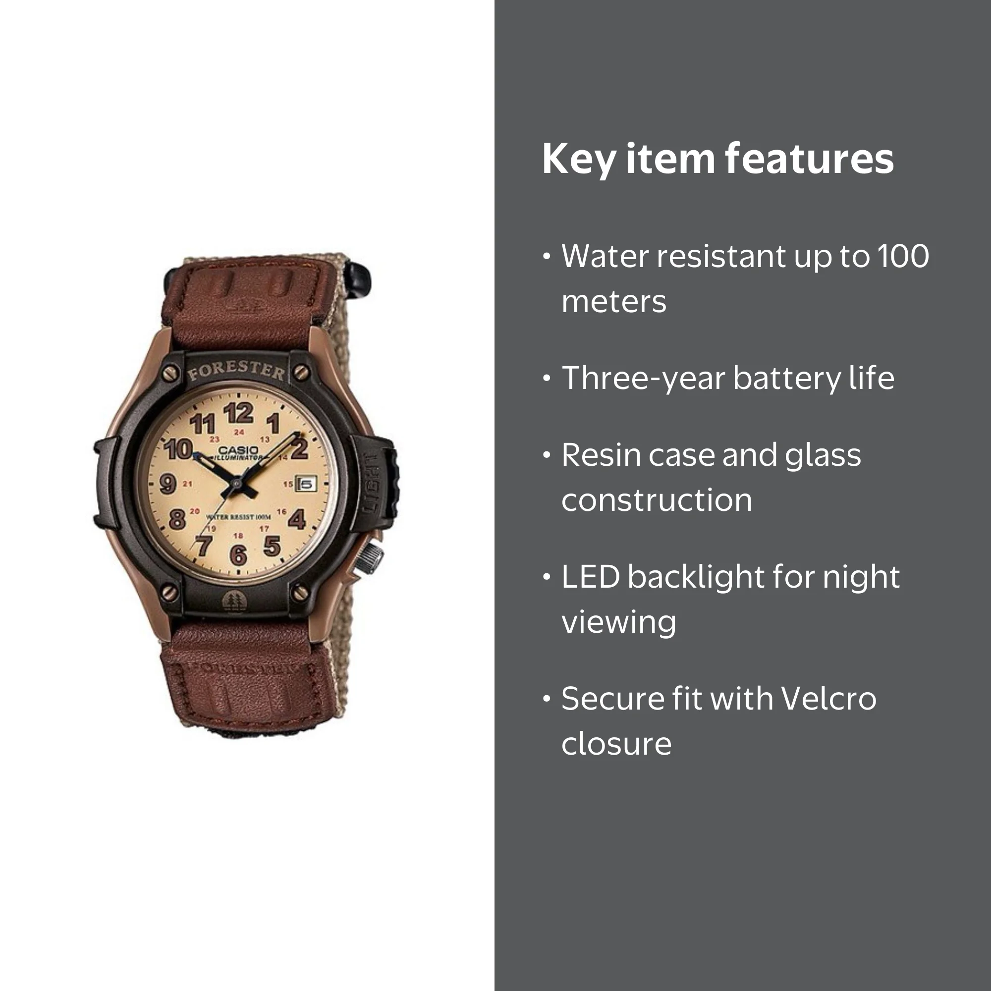 Casio, Men's Wristwatch, FT500WC-5BVCF, Tan Nylon Strap - Walmart.com