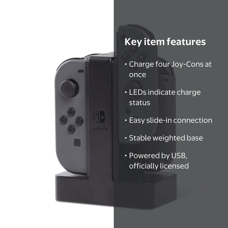 PowerA Joy-Con Charging Dock for Nintendo Switch charges 4