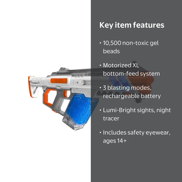 Faction Havoc Gel Bead Blaster Gun with Smart Beacon, 10,500 Gel