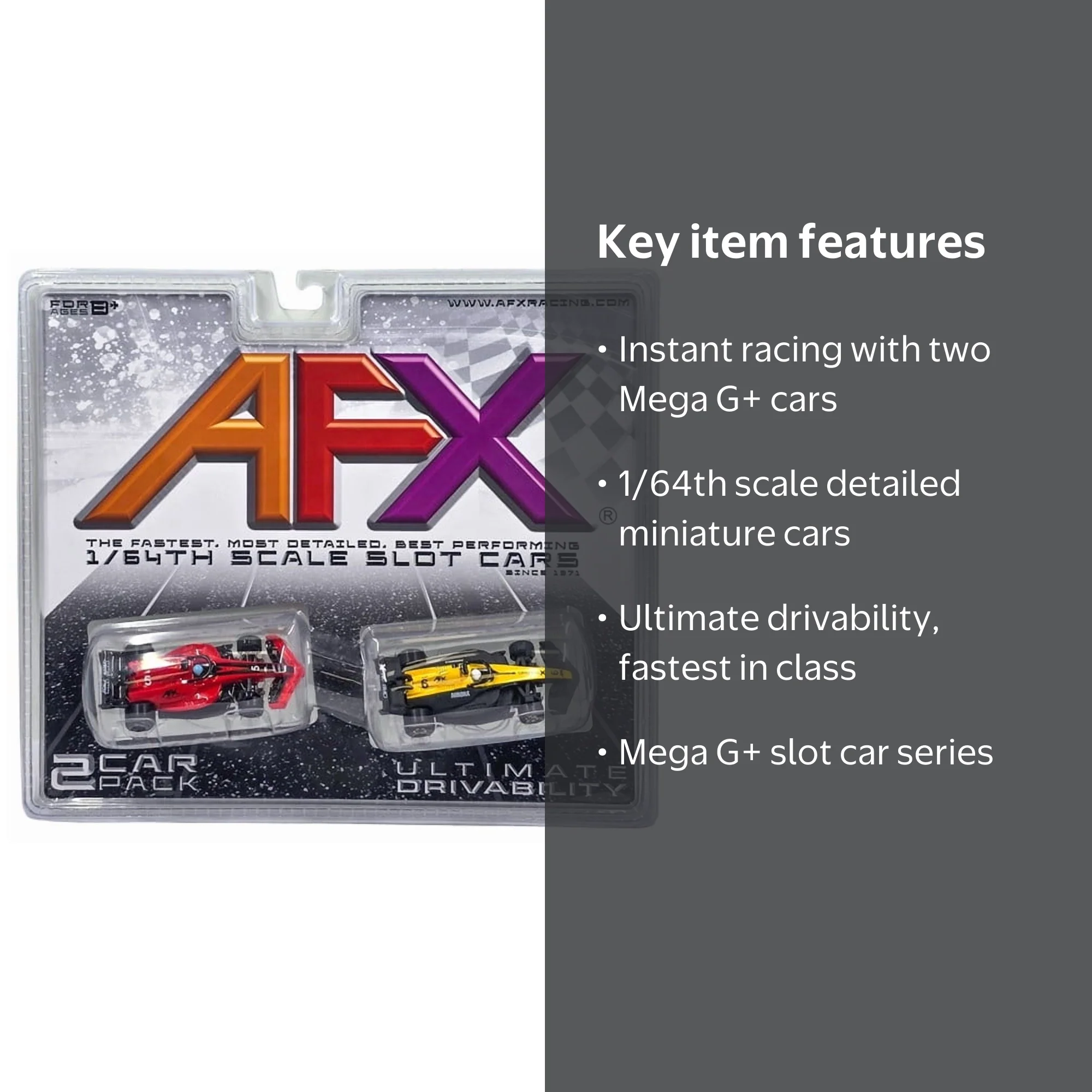 AFX Formula Mega G+ Slot Cars, Two-Pack, 1/64 Scale - Walmart.com