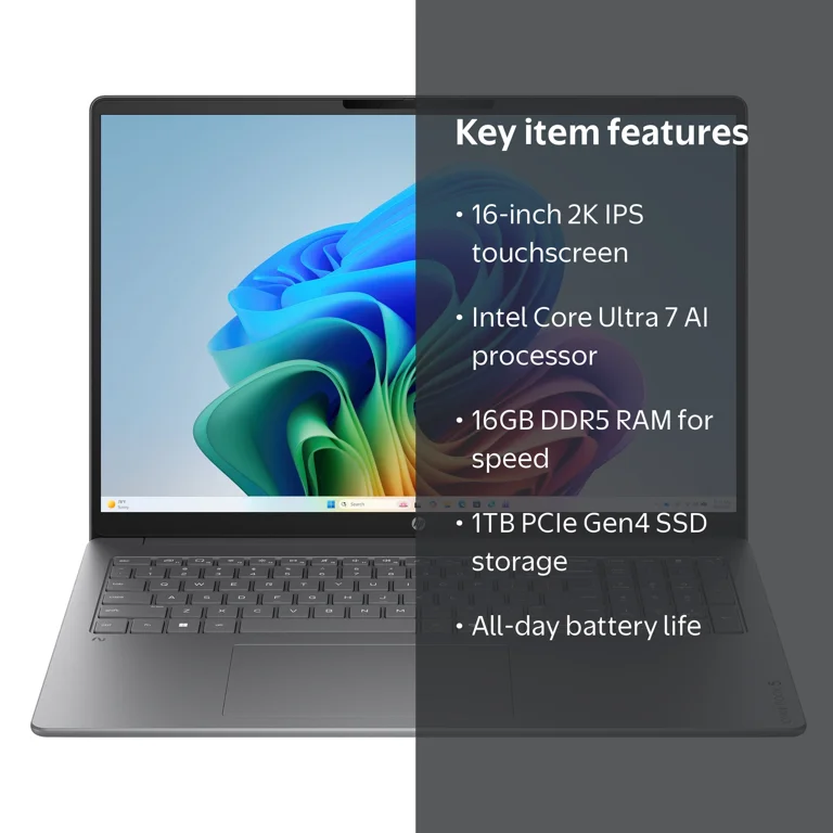 HP OmniBook 5 16 inch Laptop Next Gen AI PC FHD IPS Touch Windows