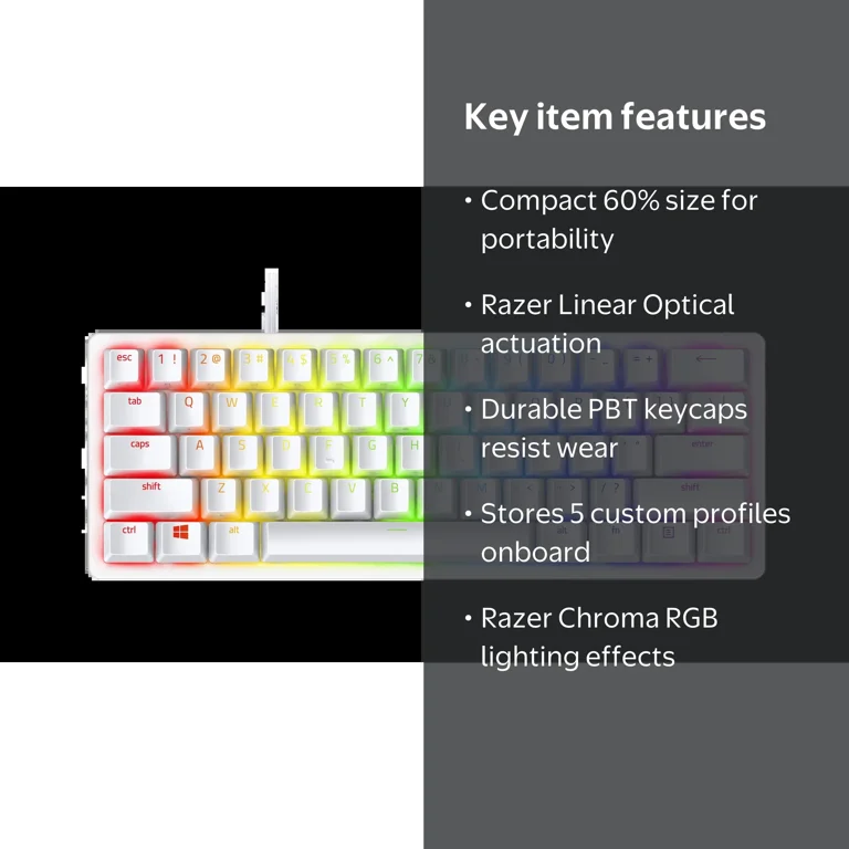 Razer Huntsman Mini 60% Optical Gaming Keyboard, Linear Switch