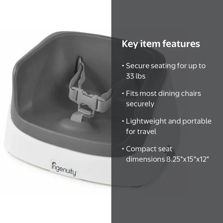 Ingenuity SmartClean Toddler Booster Seat - Slate - Walmart.com