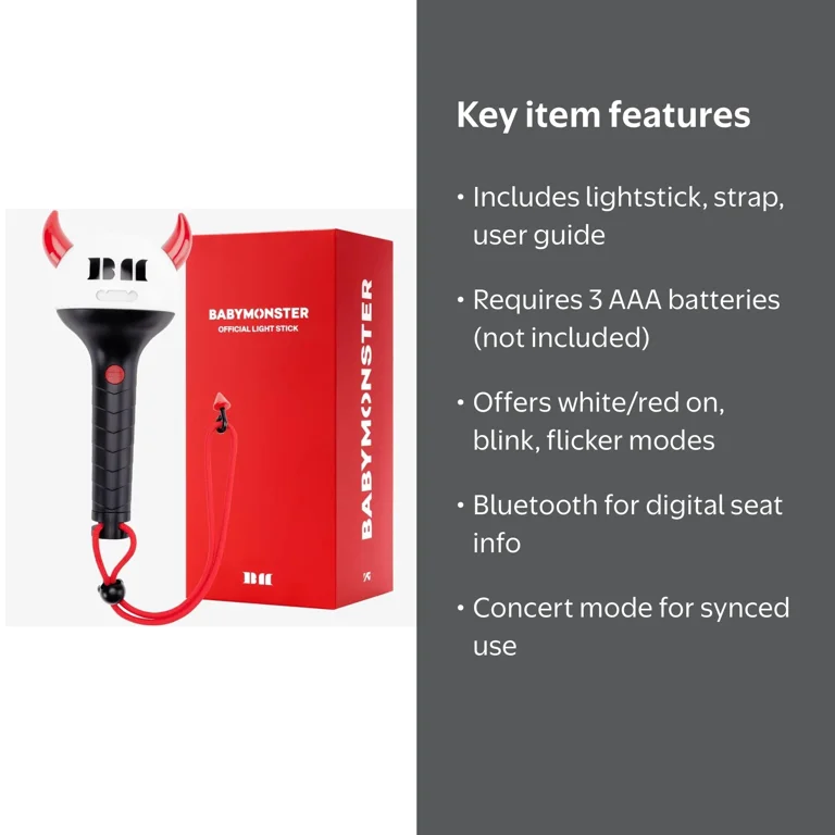 BABYMONSTER Lightstick Official Kpop Merch Merchandise - Walmart.com
