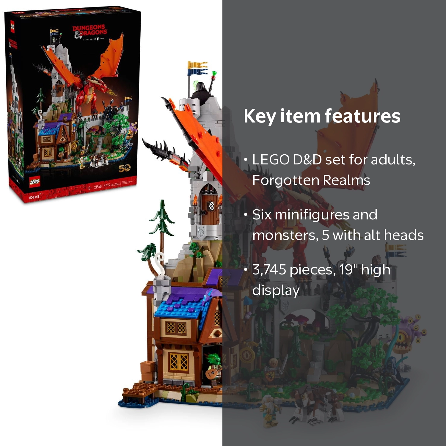 LEGO Ideas Dungeons and Dragons Red Dragon's Tale Build Set 3,745