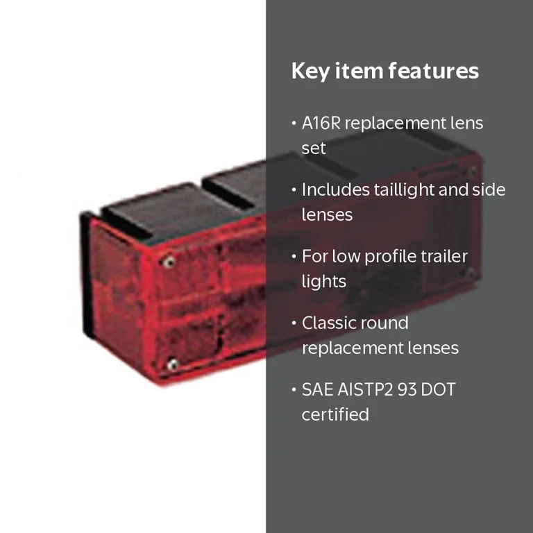 Optronics Trailer Lights A16r Set - Taillight & Side Lenses