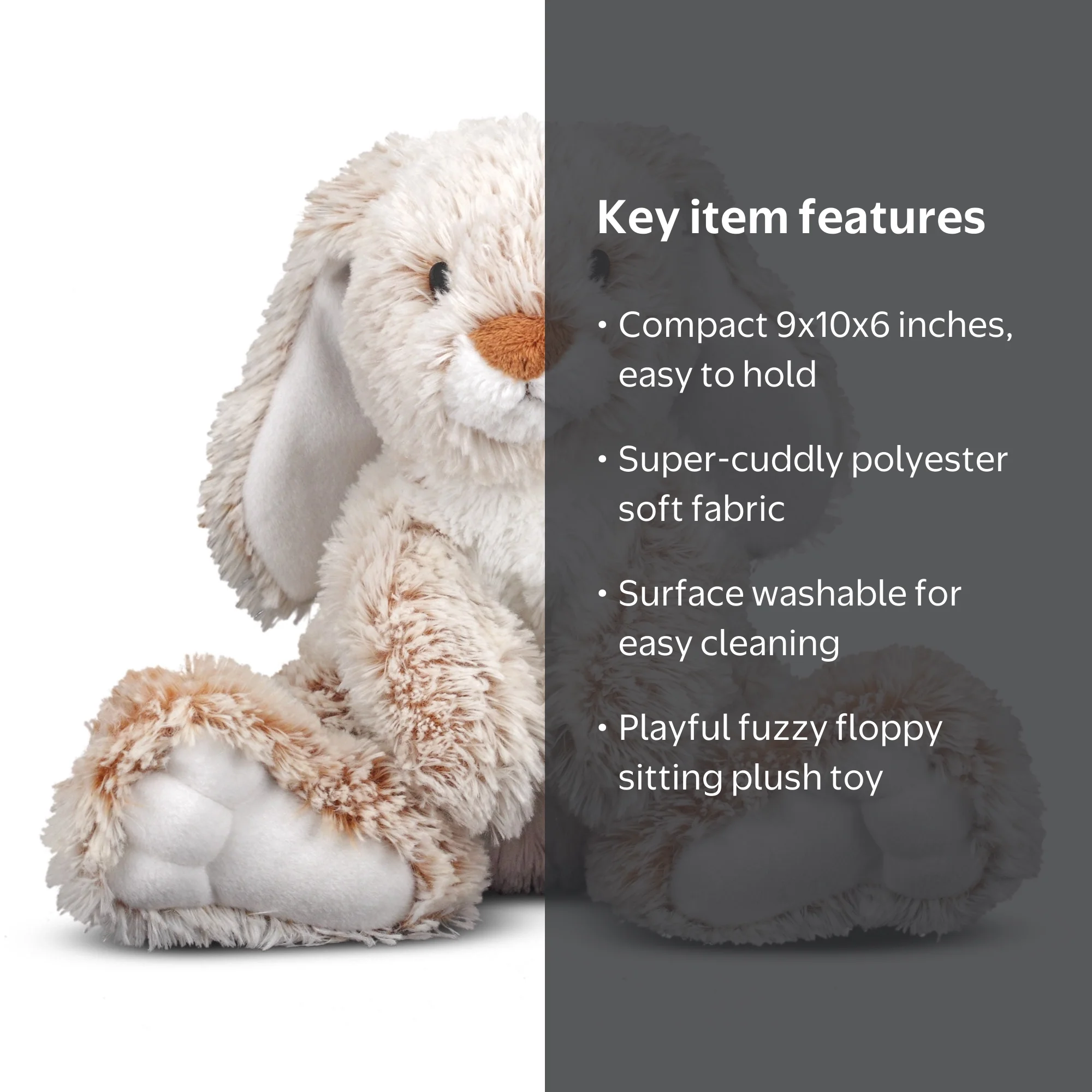 Melissa & Doug Burrow Bunny Rabbit Stuffed Animal, 9 inches