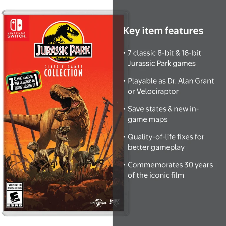 Jurassic Park Classic Games Collection (U&I) (Nintendo Switch