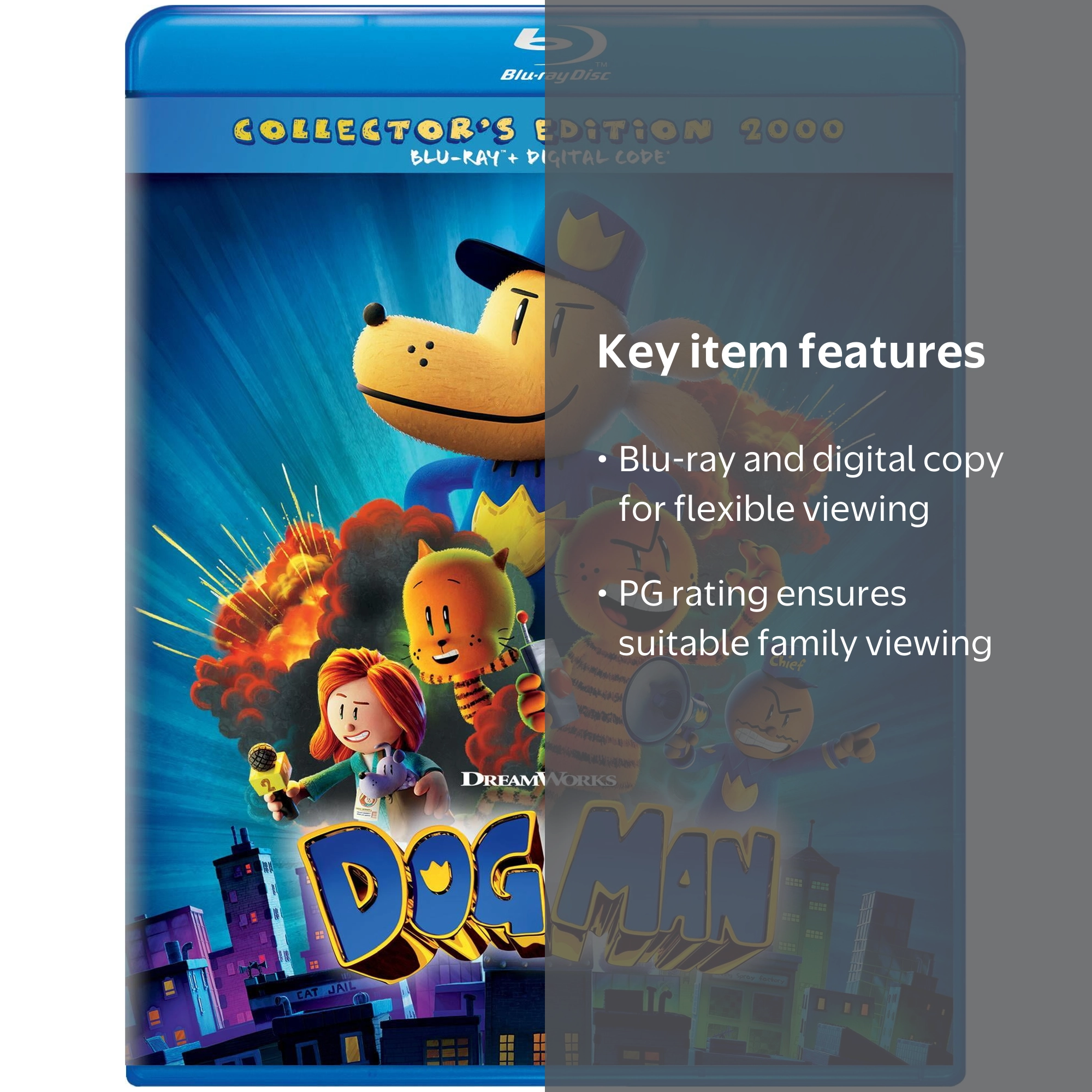 Dog Man (Blu-ray + Digital Copy), Family, DreamWorks - Walmart.com