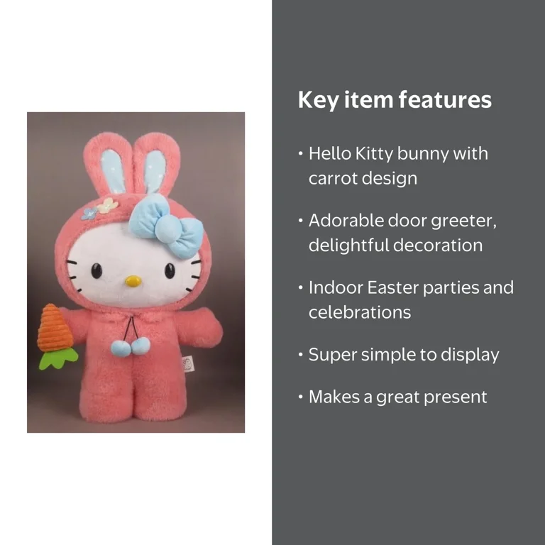 Sanrio Easter Door Greeter: Hello Kitty as Bunny with Carrot