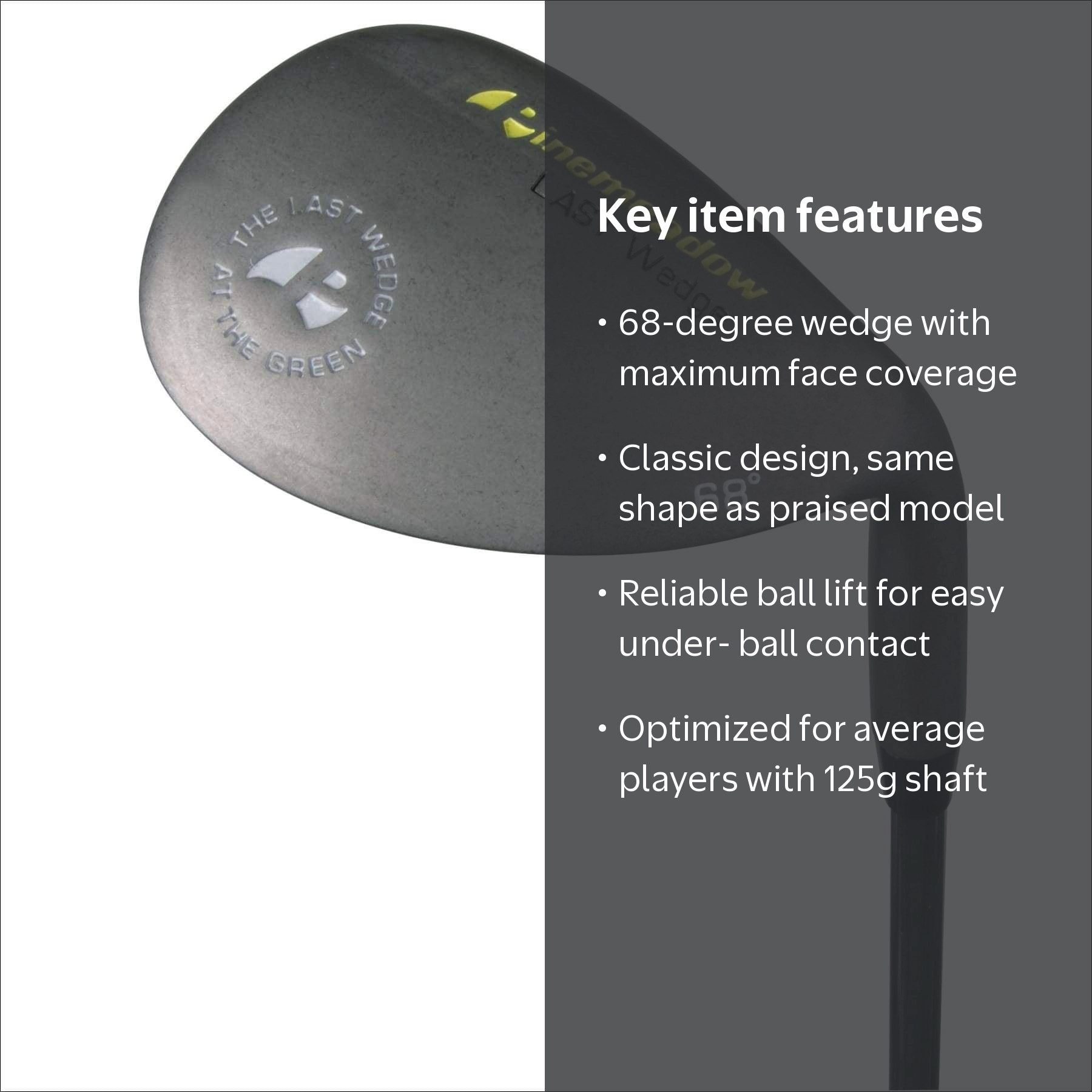 Pinemeadow Golf 68 Degree Wedge, Right Hand, Apollo Steel Shaft