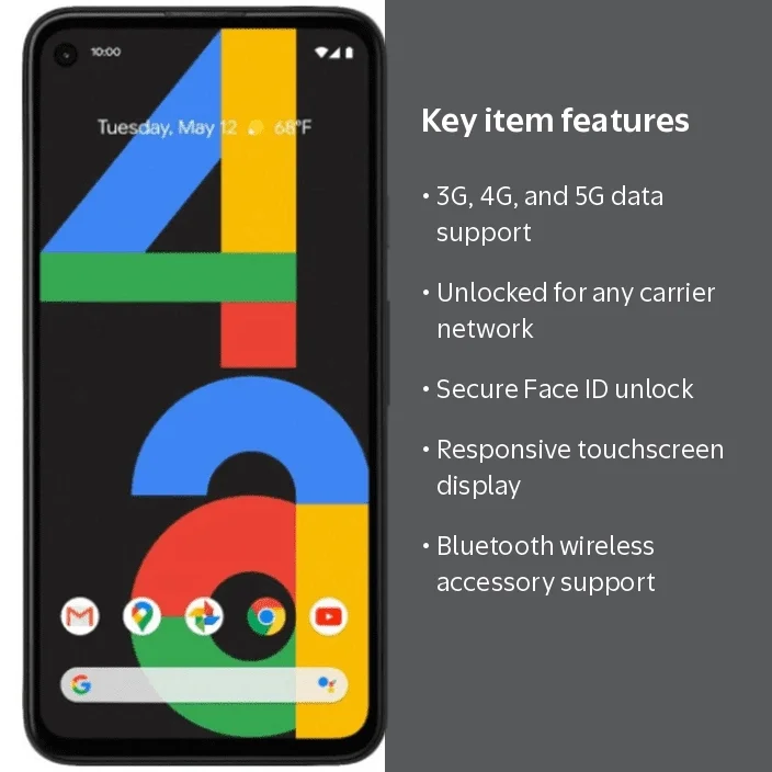 Google Pixel 4a 5G Cell Phone - USCC, Ultra-Smooth Streaming