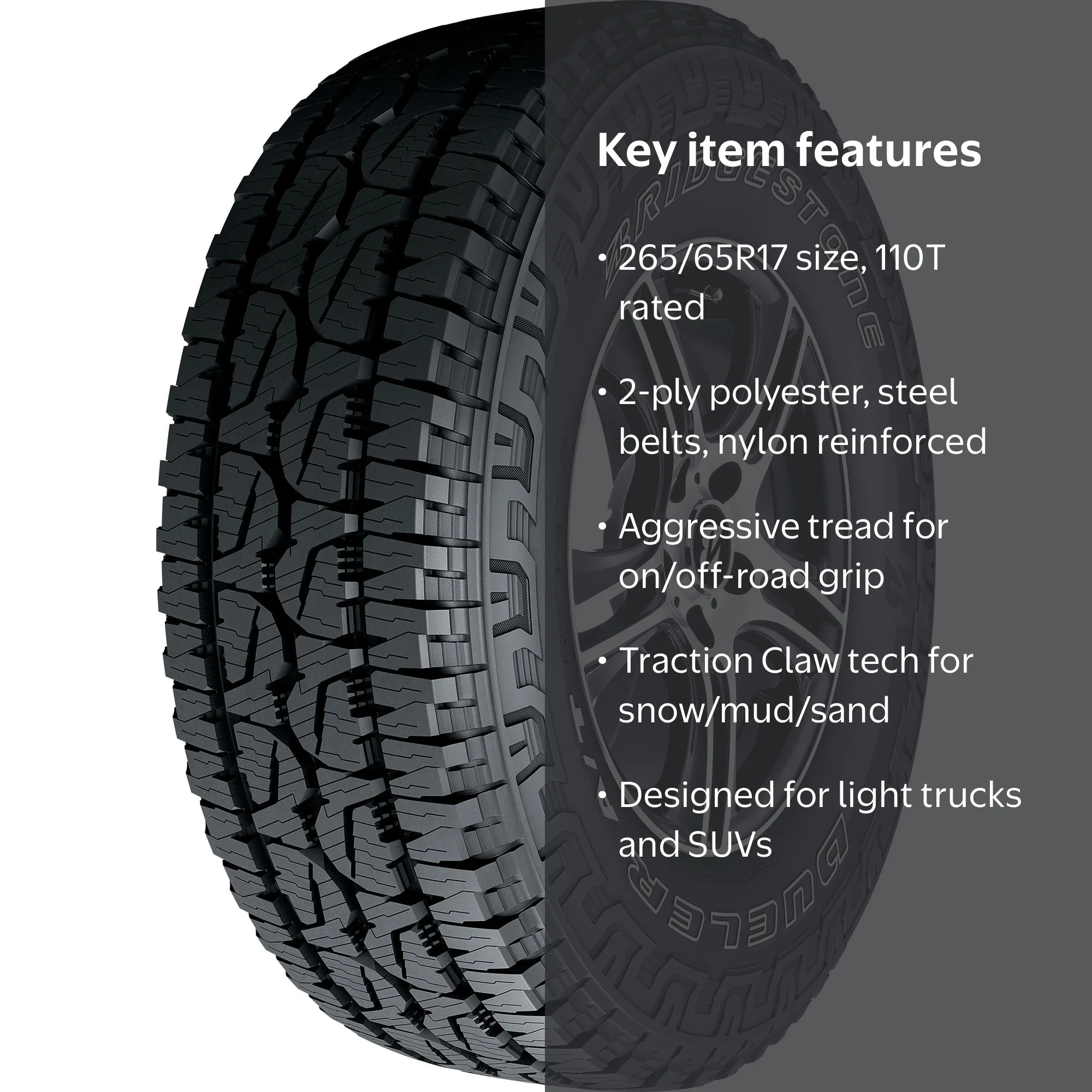 Bridgestone Dueler A/T Revo 3 All Terrain 265/65R17 110T Light