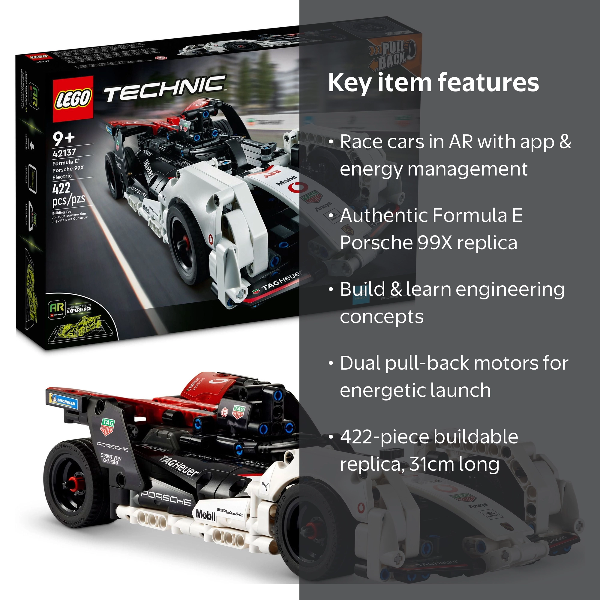 LEGO, Electric Building Kit Pull-Back Race Car Toy 6379485