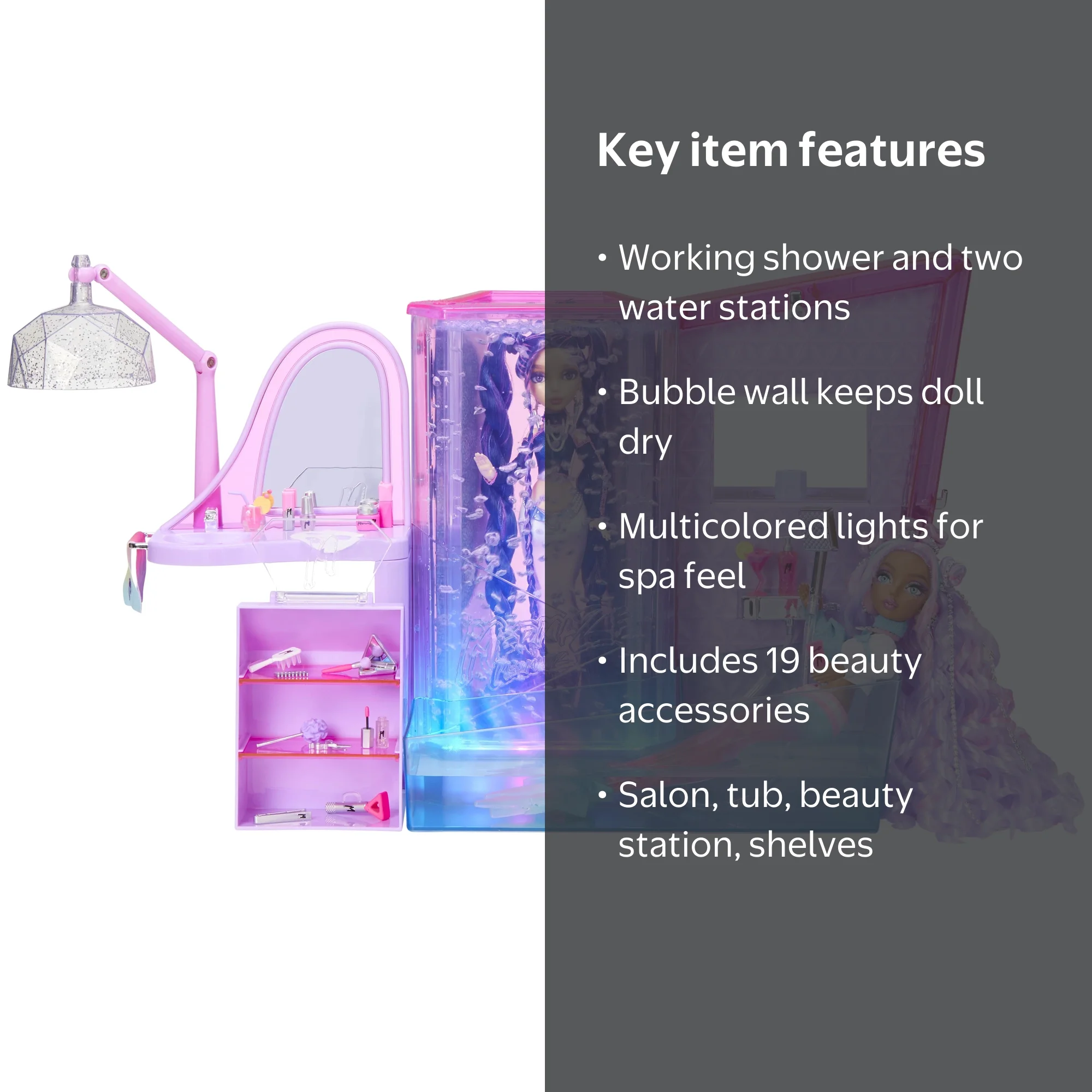MermaidMotel専用 Mermaze Mermaidz™ Salon & Spa Playset with Lights, Bubble Wall