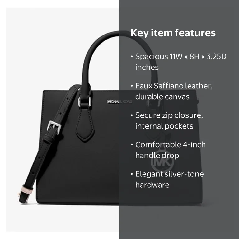 Michael Kors Women's Sheila Satchel Medium Crossbody Purse, Black