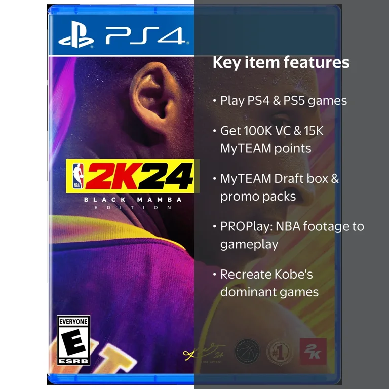 Walmart Exclusive: NBA 2K24 Black Mamba Edition, PlayStation 4