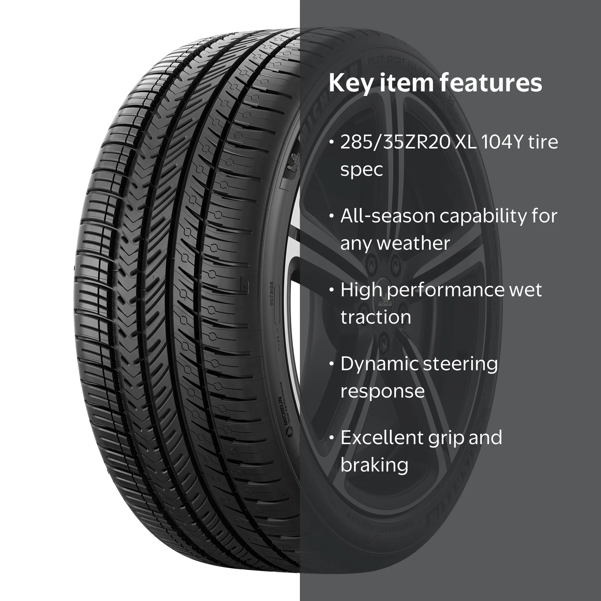 Michelin Pilot Sport All-Season 4 285/35ZR20/XL 104Y Tire