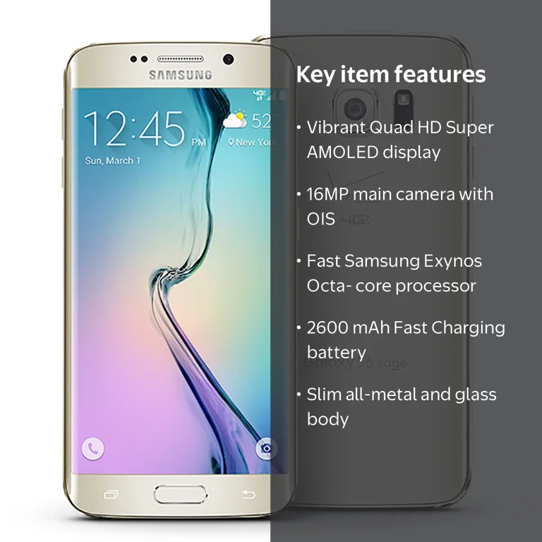 Samsung Galaxy S6 Edge G925V 32GB Verizon CDMA Phone w/ 16MP