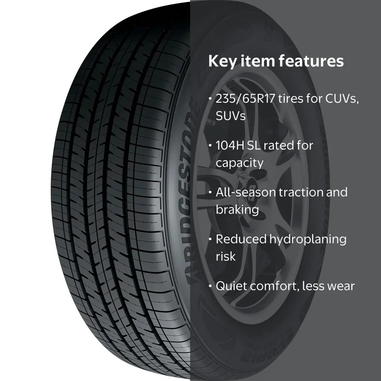 Bridgestone Ecopia H/L 422 Plus Tire, 235/65R17 104H, All-Season