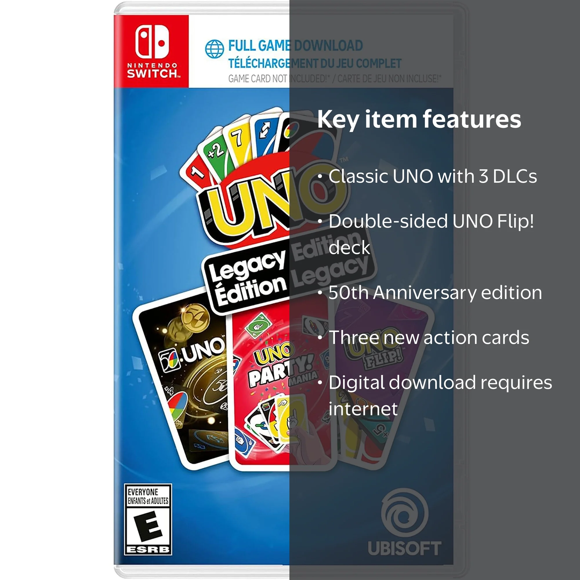 Ubisoft, Uno Legacy Code-In-Box, for Nintendo Switch, 1 Download