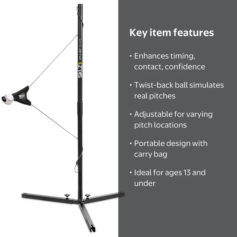 SKLZ Hit-a-Way Select Portable Baseball Swing Trainer with Stand