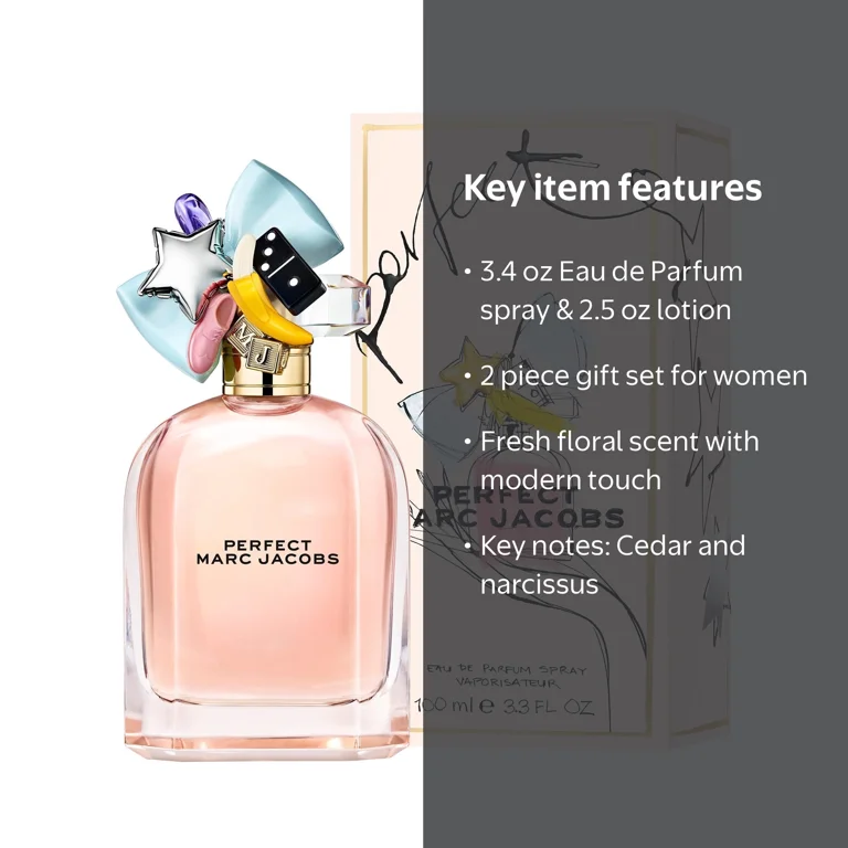 Marc Jacobs Perfect Gift Set - 3.3oz EDP Spray + 2.5oz Body Lotion